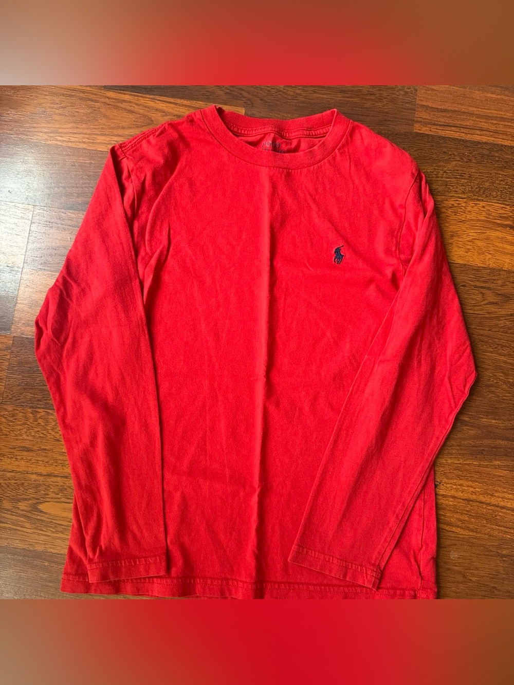 Polo by Ralph Lauren Red Long-Sleeve Crewneck Tee